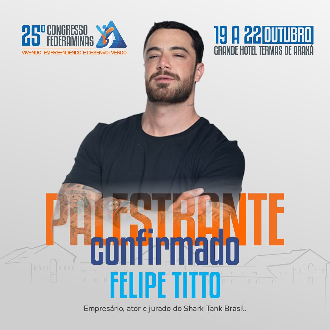 Ator e empresário Felipe Titto realiza palestra na próxima semana em  Umuarama